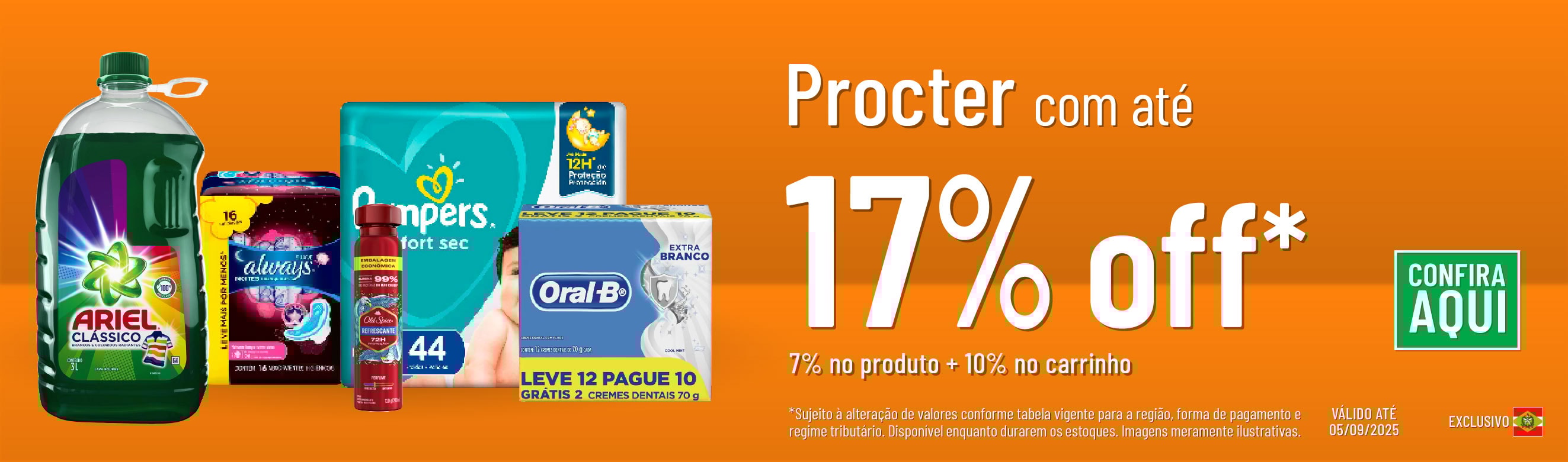 Linha Procter com 17% OFF*