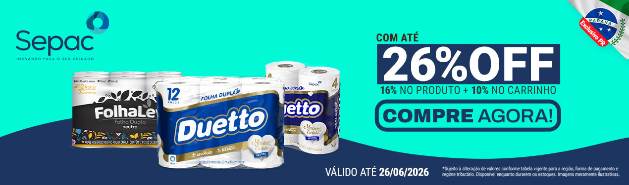 Linha Sepac com até 26%OFF*