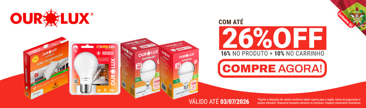 Linha Ourolux com 26% OFF*