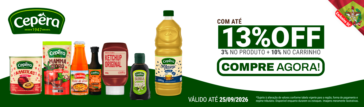 Linha Cepêra com 13% OFF*