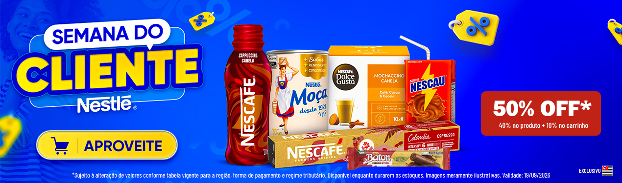Linha Nestle com 50% OFF*