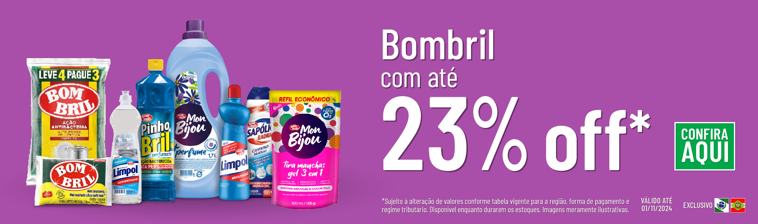 Linha Bombril com 23% OFF*