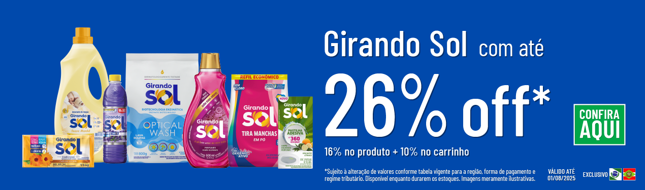 Linha GirandoSol com 26% OFF*