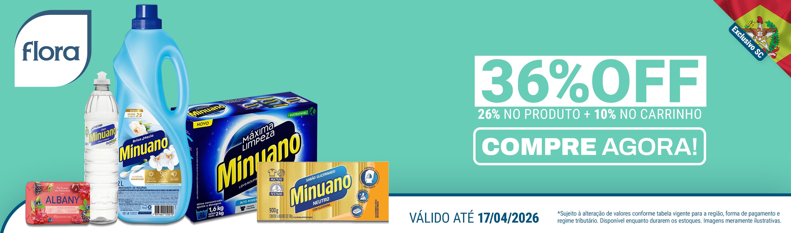 Linha Flora em até 36%OFF*
