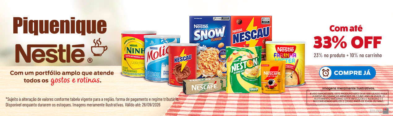 Linha Nestle com 33% OFF*
