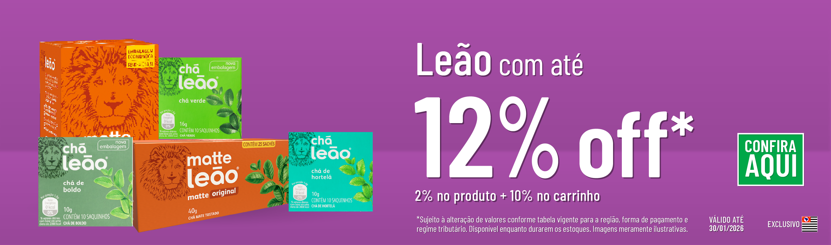 Linha Leão com 12% OFF*