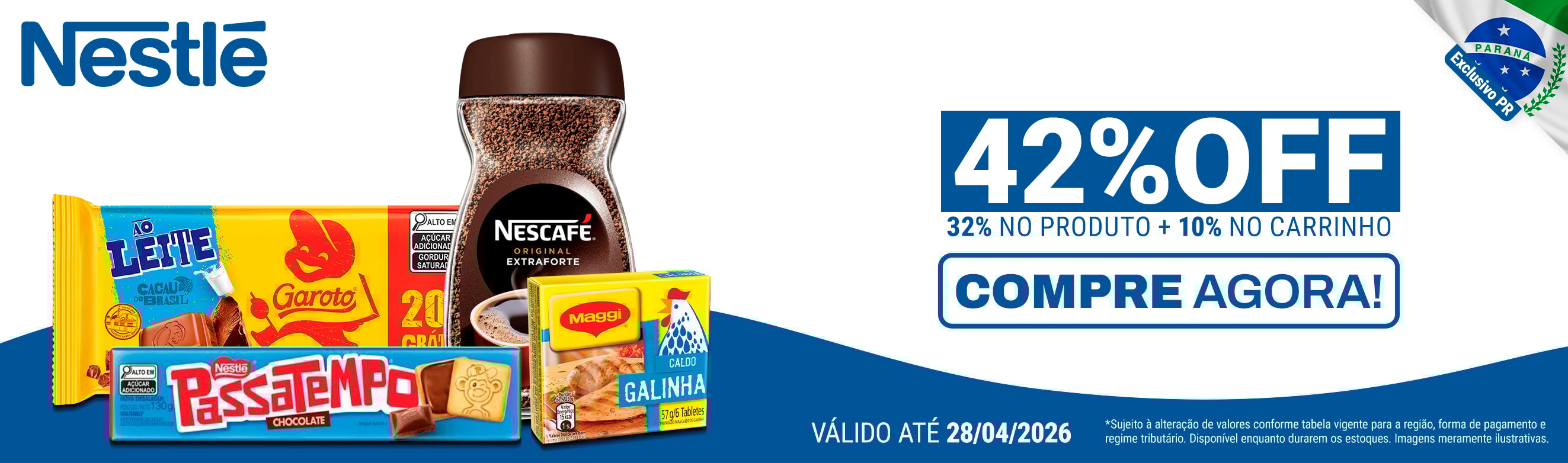Linha Nestle com 42% OFF*