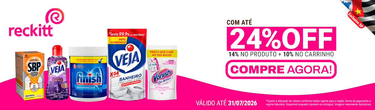 Linha Reckitt com 24% OFF*