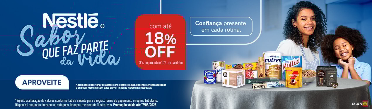 Linha Nestle com 18% OFF*