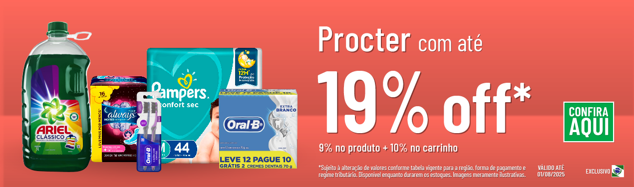 Linha Procter com 19% OFF*
