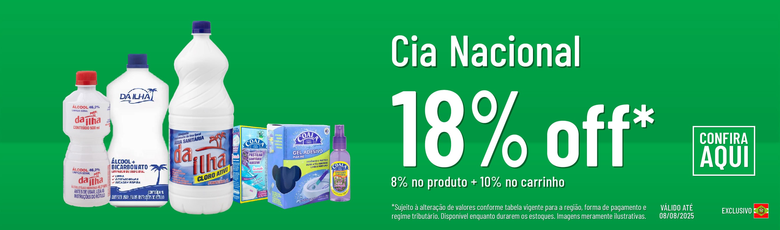 Linha Cia nacional com 18% OFF*