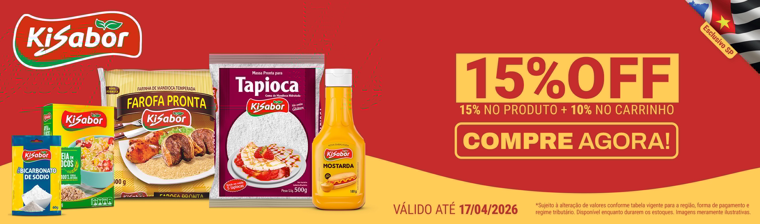 Linha Kisabor em até 15&OFF*