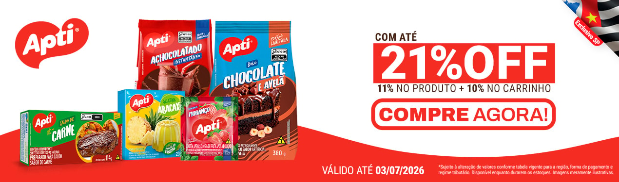 Linha Apti com 21% OFF*