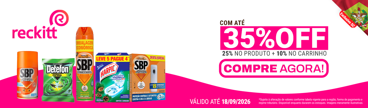 Linha Reckitt com 35% OFF*