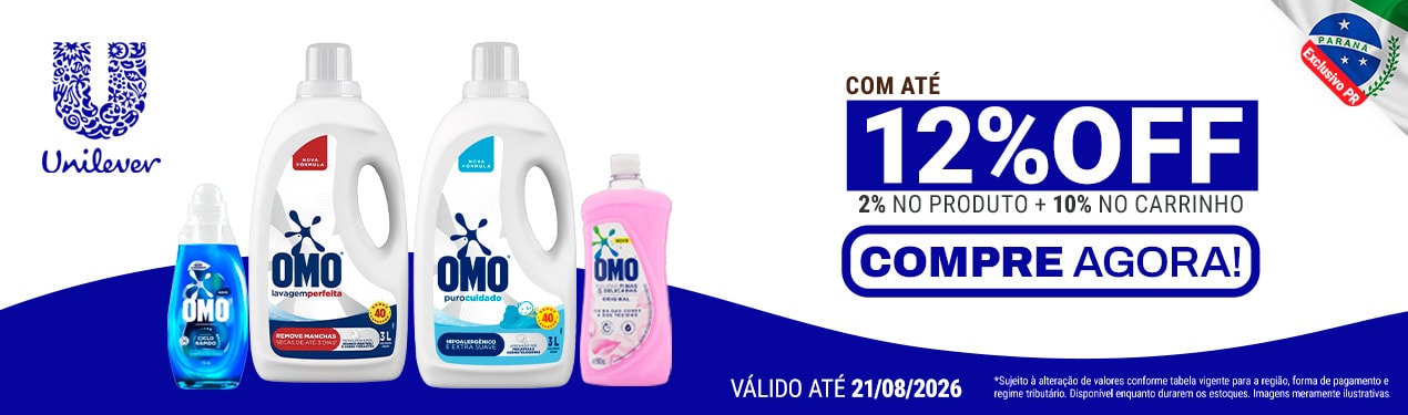 Linha Unilever HC com 12% OFF*