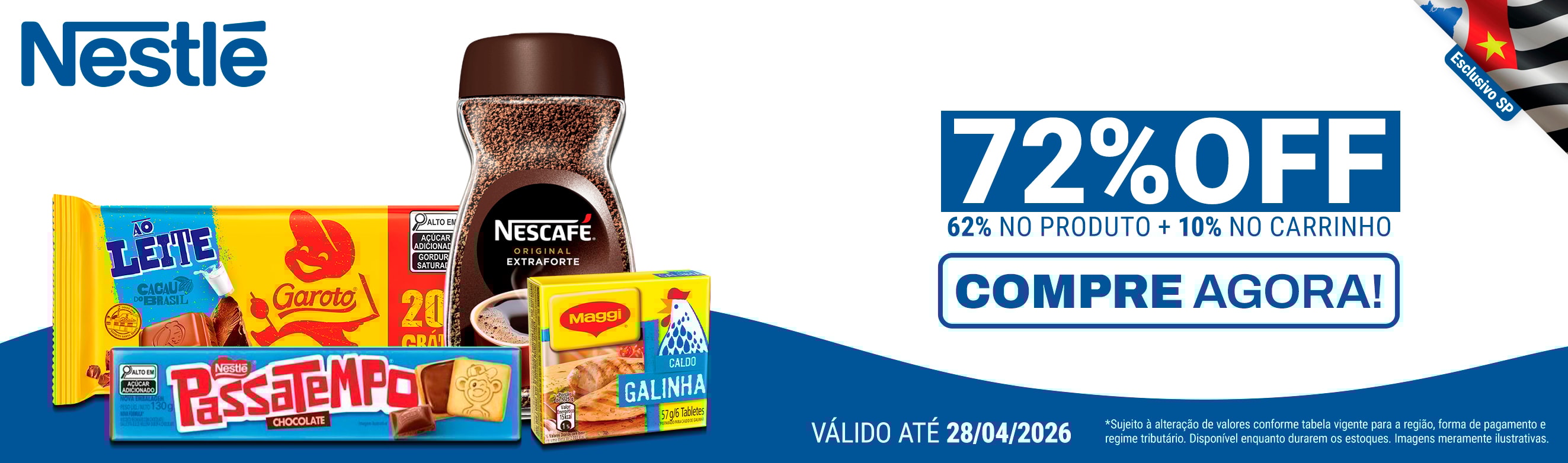 Linha Nestle com 72% OFF*