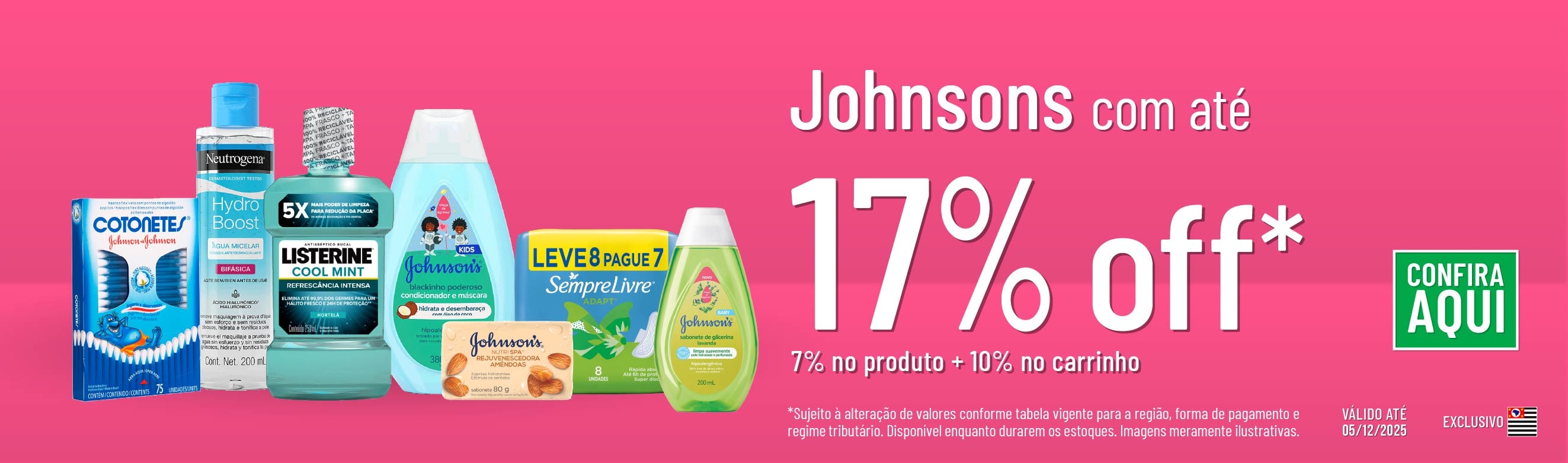 Linha Johnsons com 17% OFF*
