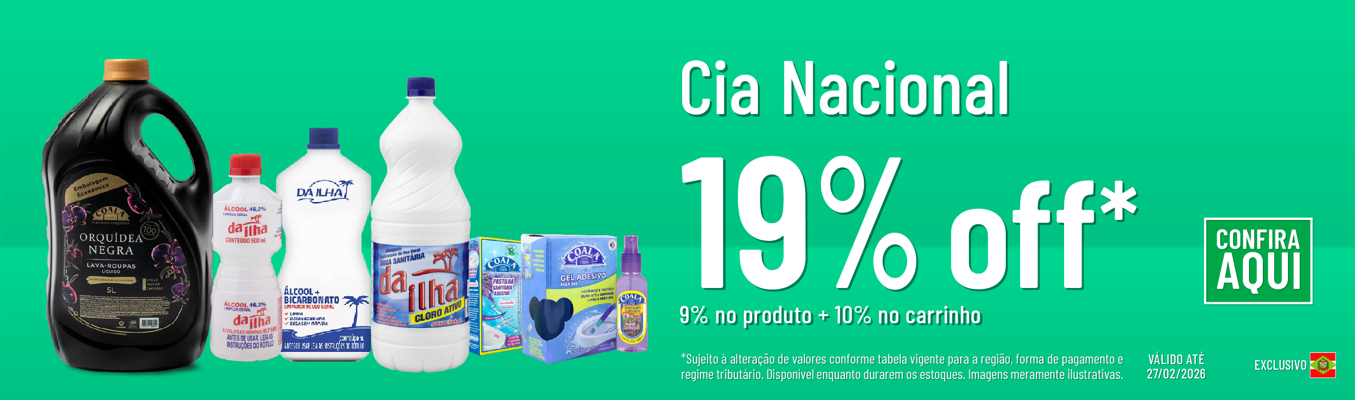 Linha Cia nacional com 19% OFF*