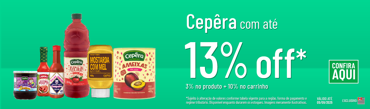Linha Cepêra com 13% OFF*