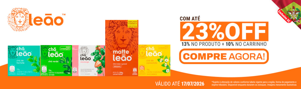 Linha Leão com 23% OFF*
