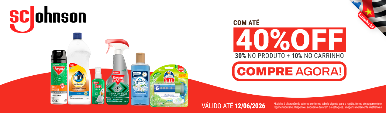 Linha SC Johnson com 40% OFF*