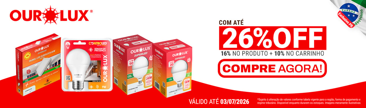 Linha Ourolux com 26% OFF*
