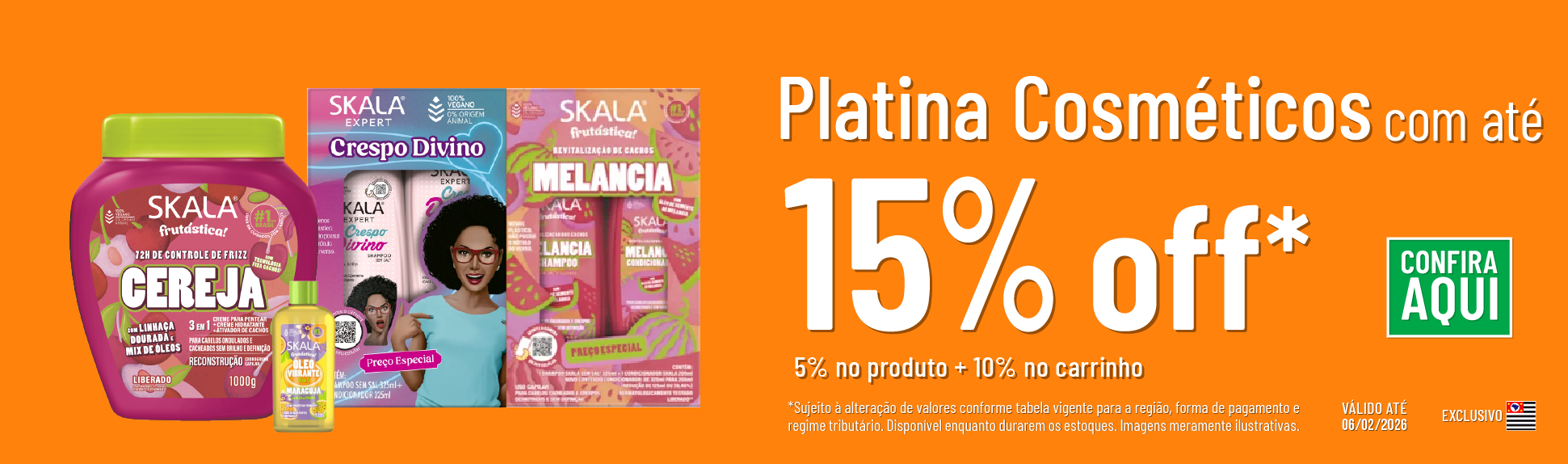 Linha Platina Cosméticos com 15% OFF*
