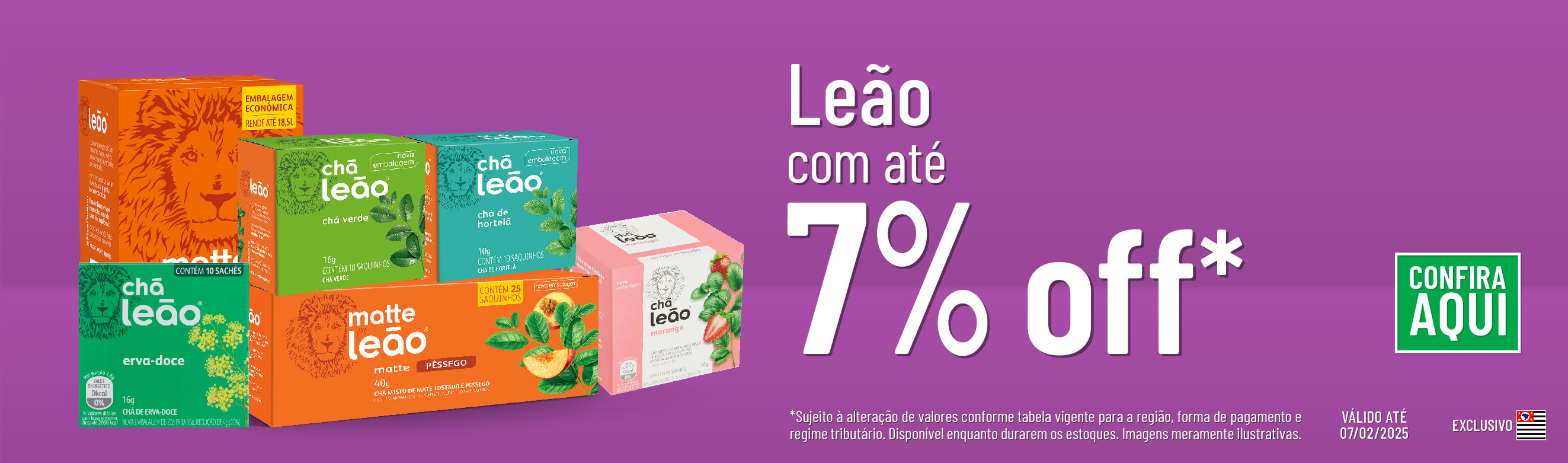 Linha Leão com 7% OFF*