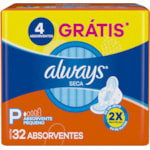 Absorvente Always Super Proteção Seca Com Abas 32Un Leve 32 Pague 28