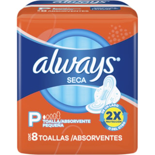 Absorvente Always Super Proteção Seca Com Abas 8 unidades