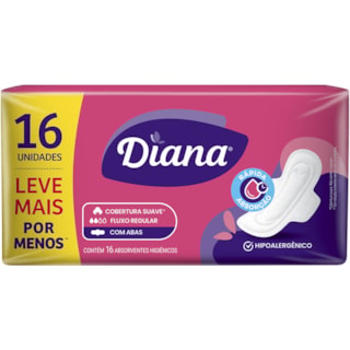 Absorvente Diana Suave Com Abas 16Un Promo