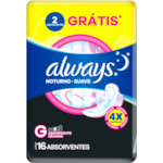 Absorvente Externo Always Noite Suave Com Abas 16Un Leve 16 Pague 14