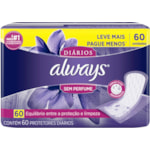 Absorvente Externo Always Sem Perfume 60Un Leve + Pague -