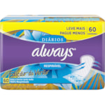 Absorvente Externo Always Sem Perfume Respirável 60Un Leve + Pague -