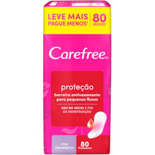 Absorvente Externo Carefree Proteção com Perfume 80 Unidades