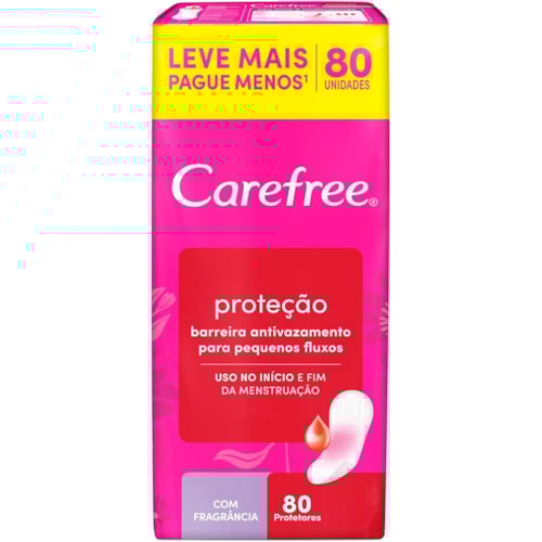 Absorvente Externo Carefree Proteção com Perfume 80 Unidades