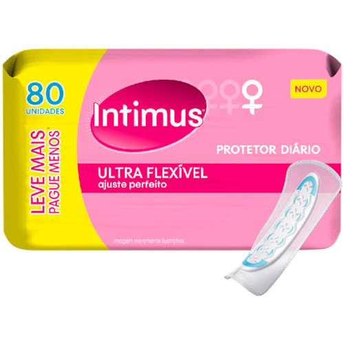 Absorvente Externo Intimus Ultra Flexível Sem Perfume 80 Unidades Leve