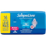 Absorvente Externo Sempre Livre Adapt Suave com Abas 16 Unidades