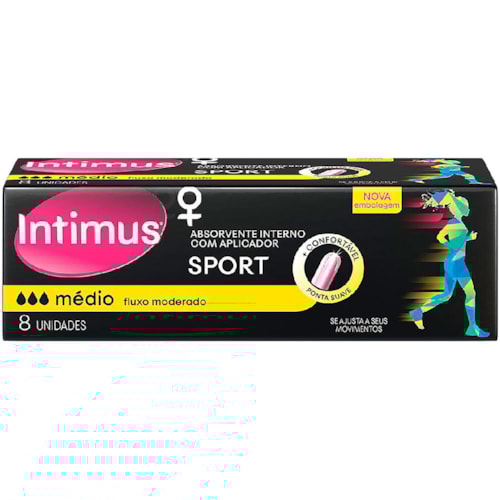 Absorvente Interno Intimus Sport Médio 8 Unidades