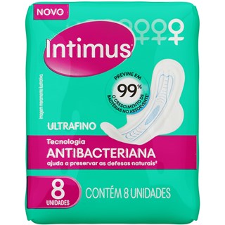 Absorvente Intimus Antibacteriano Ultrafino Com Abas 8Un