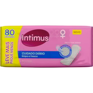 Absorvente Intimus Cuidado Diário 80 Unidades Promocional