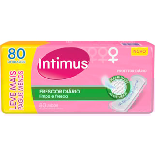 Absorvente Intimus Days Protect Sem Abas Com Perfume 80 unidades