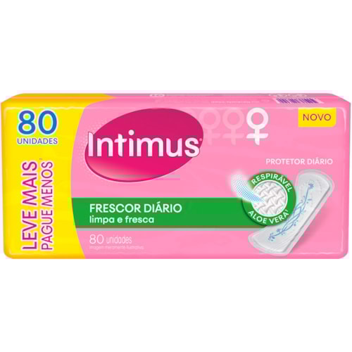 Absorvente Intimus Days Protect Sem Abas Com Perfume 80 unidades