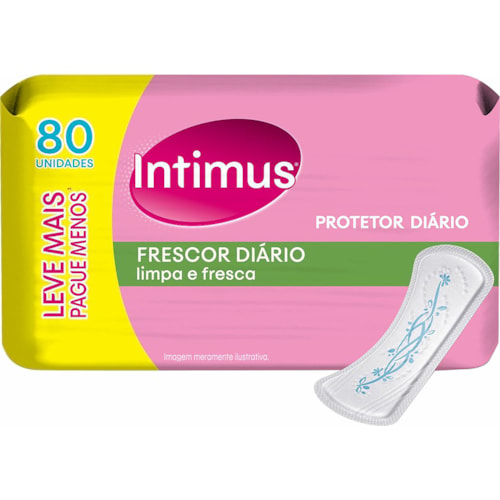 Absorvente Intimus Days Protect Sem Abas Com Perfume 80 unidades