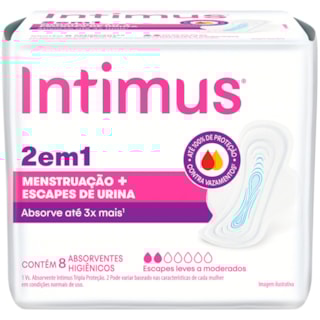 Absorvente Intimus Gel 2 em 1 Sem Abas 28 Unidades