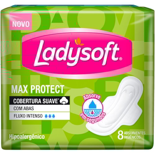 Absorvente Ladysoft Suave Com Abas 8 unidades