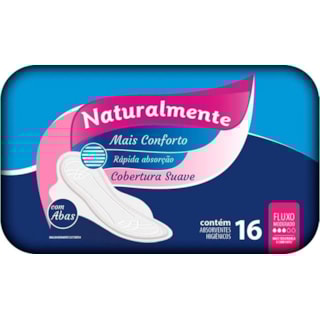 Absorvente Naturalmente Com Abas 16Un