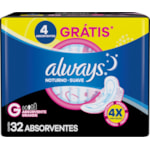 Absorvente Noturno Always Noite Suave Com Abas Leve 32Un Pague 28Un