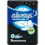 Absorvente Noturno Always Noites Tranquilas Com Abas 8 unidades