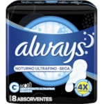 Absorvente Noturno Com Abas Always Ultrafino 8 Unidades